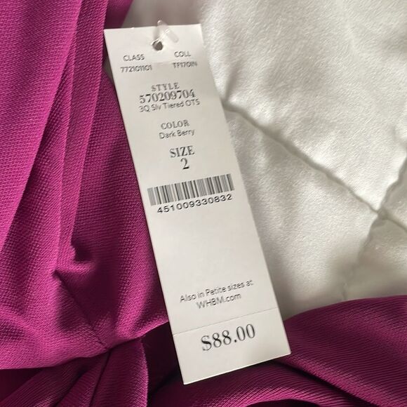 WHITE HOUSE BLACK MARKET OFF THE SHOULDER TIERED TOP SIZE 14 - Picture 6 of 8